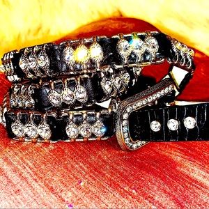 Swarovski Crystal Leather Belt